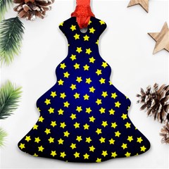 Star Christmas Yellow Christmas Tree Ornament (two Sides) by Nexatart