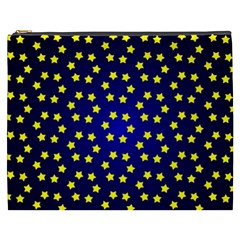 Star Christmas Yellow Cosmetic Bag (xxxl)  by Nexatart