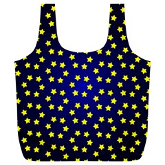 Star Christmas Yellow Full Print Recycle Bags (l)  by Nexatart