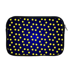 Star Christmas Yellow Apple Macbook Pro 17  Zipper Case by Nexatart