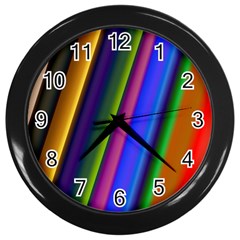 Strip Colorful Pipes Books Color Wall Clocks (black) by Nexatart