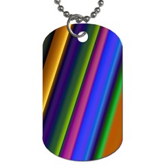 Strip Colorful Pipes Books Color Dog Tag (one Side) by Nexatart