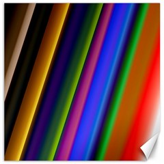 Strip Colorful Pipes Books Color Canvas 16  X 16   by Nexatart