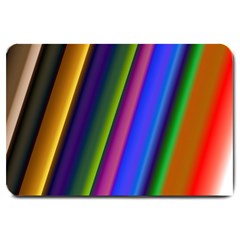 Strip Colorful Pipes Books Color Large Doormat  by Nexatart