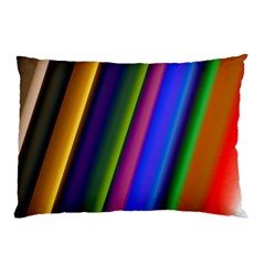 Strip Colorful Pipes Books Color Pillow Case by Nexatart