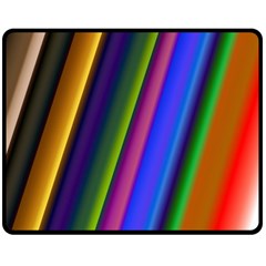 Strip Colorful Pipes Books Color Fleece Blanket (medium)  by Nexatart