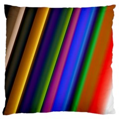 Strip Colorful Pipes Books Color Standard Flano Cushion Case (one Side) by Nexatart