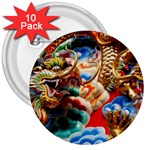 Thailand Bangkok Temple Roof Asia 3  Buttons (10 pack)  Front