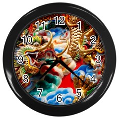 Thailand Bangkok Temple Roof Asia Wall Clocks (black) by Nexatart