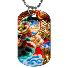 Thailand Bangkok Temple Roof Asia Dog Tag (two Sides) by Nexatart