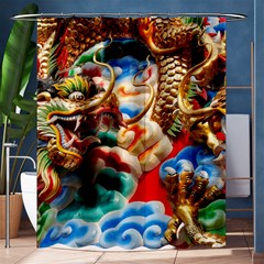 Thailand Bangkok Temple Roof Asia Shower Curtain 60  X 72  (medium)  by Nexatart