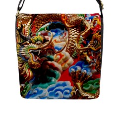 Thailand Bangkok Temple Roof Asia Flap Messenger Bag (l)  by Nexatart