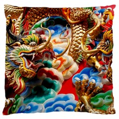 Thailand Bangkok Temple Roof Asia Large Flano Cushion Case (one Side) by Nexatart