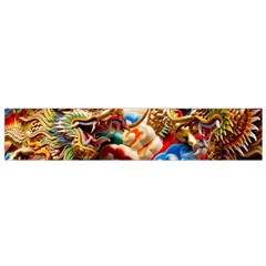 Thailand Bangkok Temple Roof Asia Flano Scarf (small) by Nexatart