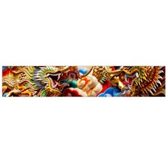 Thailand Bangkok Temple Roof Asia Flano Scarf (large) by Nexatart