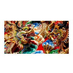 Thailand Bangkok Temple Roof Asia Satin Wrap by Nexatart