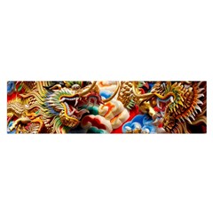 Thailand Bangkok Temple Roof Asia Satin Scarf (oblong) by Nexatart