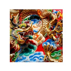 Thailand Bangkok Temple Roof Asia Small Satin Scarf (square) by Nexatart