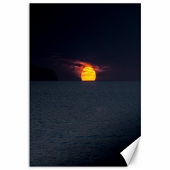 Sunset Ocean Azores Portugal Sol Canvas 12  X 18   by Nexatart