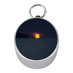 Sunset Ocean Azores Portugal Sol Mini Silver Compasses by Nexatart