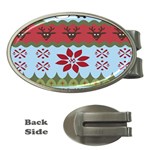 Ugly Christmas Xmas Money Clips (Oval)  Front