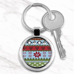 Ugly Christmas Xmas Key Chains (round)  by Nexatart