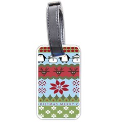 Ugly Christmas Xmas Luggage Tags (one Side)  by Nexatart