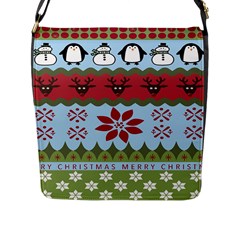 Ugly Christmas Xmas Flap Messenger Bag (l)  by Nexatart