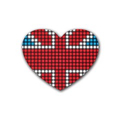 The Flag Of The Kingdom Of Great Britain Rubber Coaster (heart)  by Nexatart