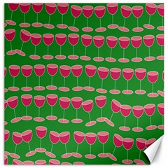 Wine Red Champagne Glass Red Wine Canvas 12  x 12  