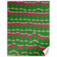 Wine Red Champagne Glass Red Wine Canvas 12  x 16  