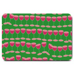 Wine Red Champagne Glass Red Wine Large Doormat 