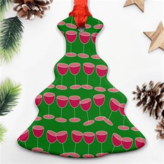 Wine Red Champagne Glass Red Wine Ornament (Christmas Tree) 