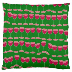 Wine Red Champagne Glass Red Wine Large Cushion Case (One Side)