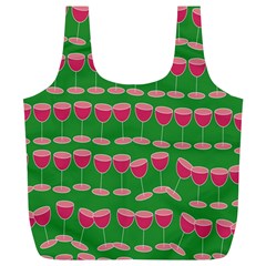 Wine Red Champagne Glass Red Wine Full Print Recycle Bags (l)  by Nexatart