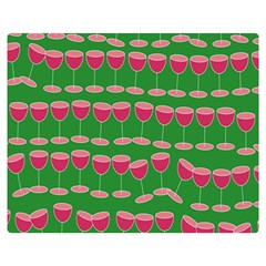 Wine Red Champagne Glass Red Wine Double Sided Flano Blanket (Medium) 