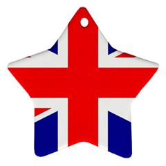 Union Jack Flag Star Ornament (two Sides) by Nexatart