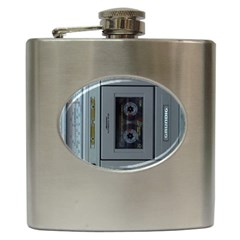 Vintage Tape Recorder Hip Flask (6 Oz) by Nexatart