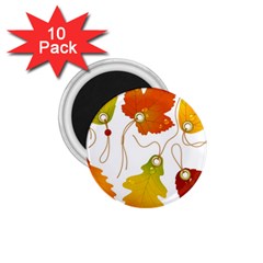 Vector Beautiful Maple Leaf 1 75  Magnets (10 Pack)  by Nexatart