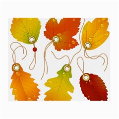 Vector Beautiful Maple Leaf Small Glasses Cloth by Nexatart