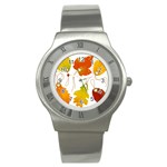 Vector Beautiful Maple Leaf Stainless Steel Watch Front