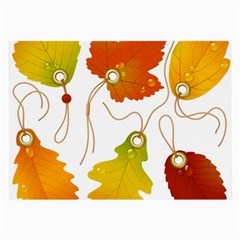 Vector Beautiful Maple Leaf Large Glasses Cloth by Nexatart