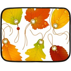 Vector Beautiful Maple Leaf Double Sided Fleece Blanket (mini)  by Nexatart