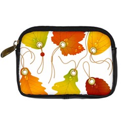 Vector Beautiful Maple Leaf Digital Camera Cases by Nexatart