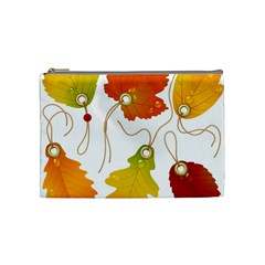 Vector Beautiful Maple Leaf Cosmetic Bag (medium)  by Nexatart