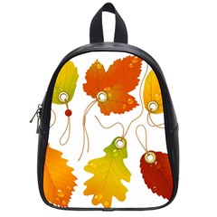 Vector Beautiful Maple Leaf School Bags (small)  by Nexatart