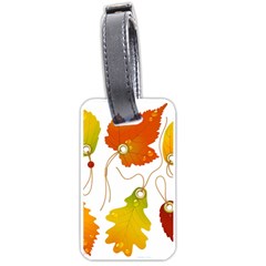 Vector Beautiful Maple Leaf Luggage Tags (one Side)  by Nexatart