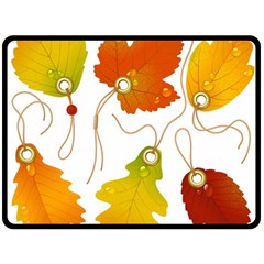 Vector Beautiful Maple Leaf Double Sided Fleece Blanket (large) 