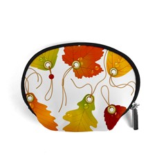 Vector Beautiful Maple Leaf Accessory Pouches (small)  by Nexatart