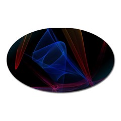 Lines Rays Background Light Pattern Oval Magnet by Nexatart